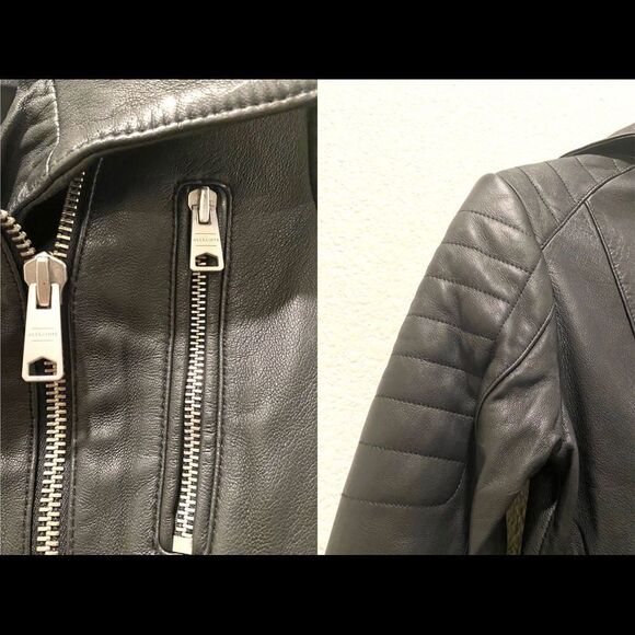 Allsaints Steine Leather Biker Jacket - Picture 12 of 13